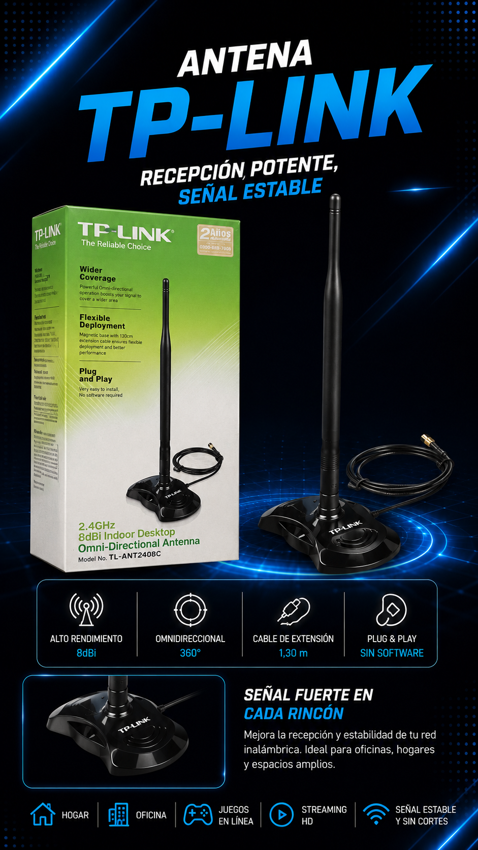 ANTENA TP-LINK 8DBI