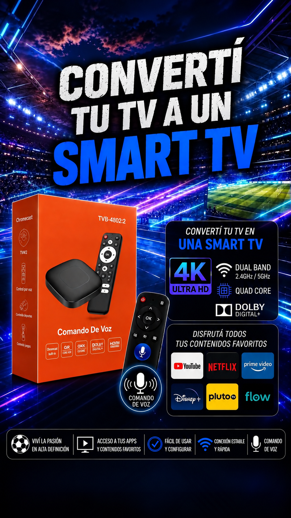 CONVERTÍ TU TV EN UN SMART TV
